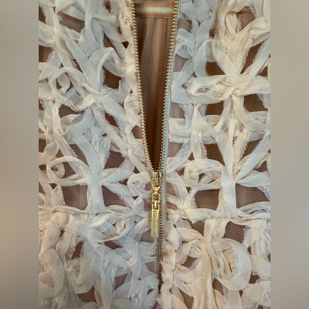 NWOT BRONX AND BANCO CASEY BEIGE MINI DRESS, wedding bridal long sleeve dress - Picture 13 of 16